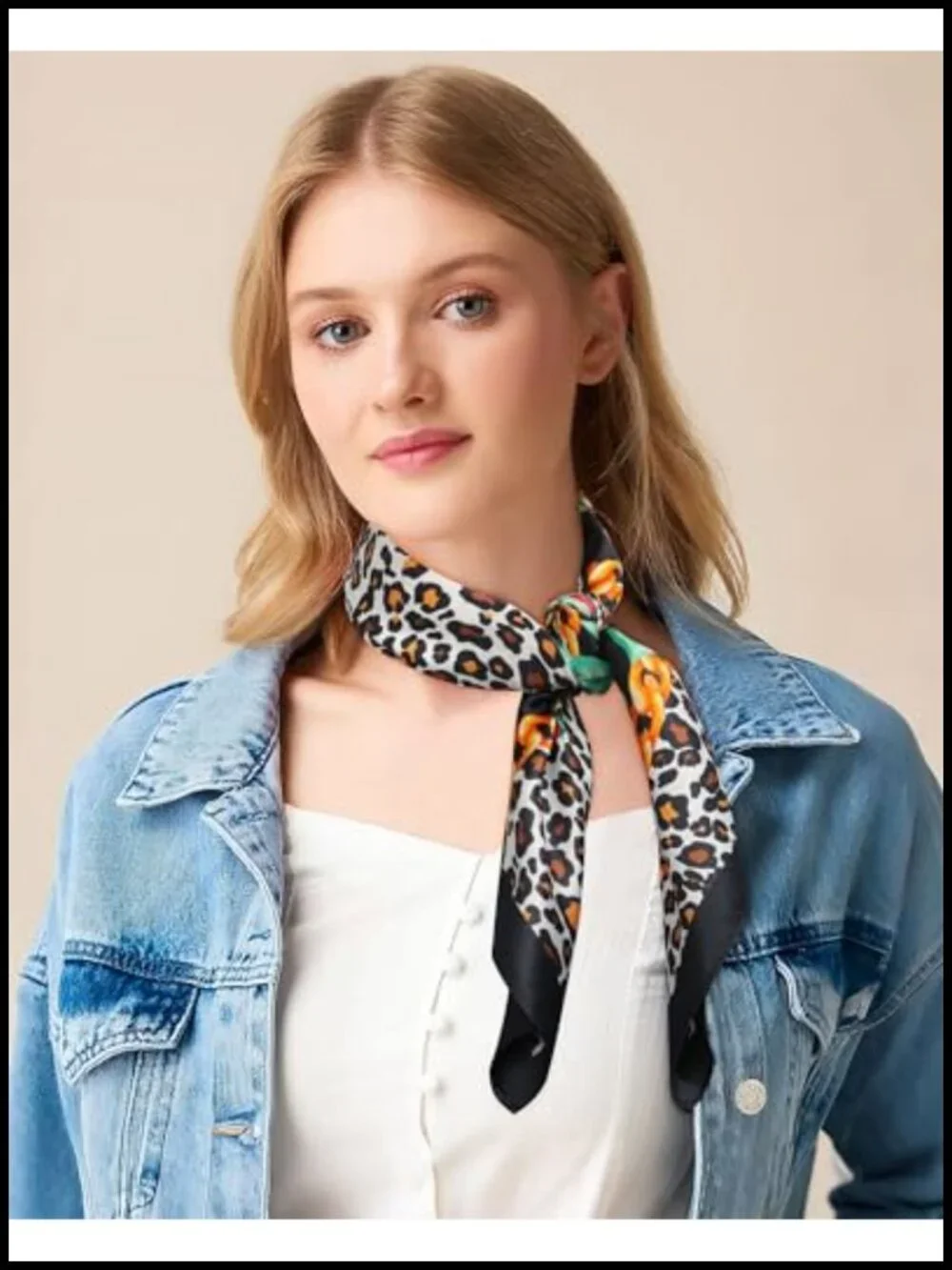 27.5 Inch Satin Silk Head Scarf Square Bandana for Women Hair Wrap Neck Scarf